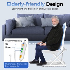 2-In-1 Electric Chair Lift – Floor & Bath Lift For Elderly, Foldable