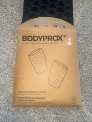 New In Packaging BodyProx Black Thigh Compression Sleeves 1 Pair XL