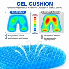 Gel Seat Cushion Pressure Relief Honeycomb Non Slip Office Chair Car Seat Cushio