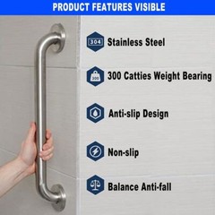 2 PACK Grab Bar Stainless Steel Bath Bathroom Safety Handicap Hand Rail Support