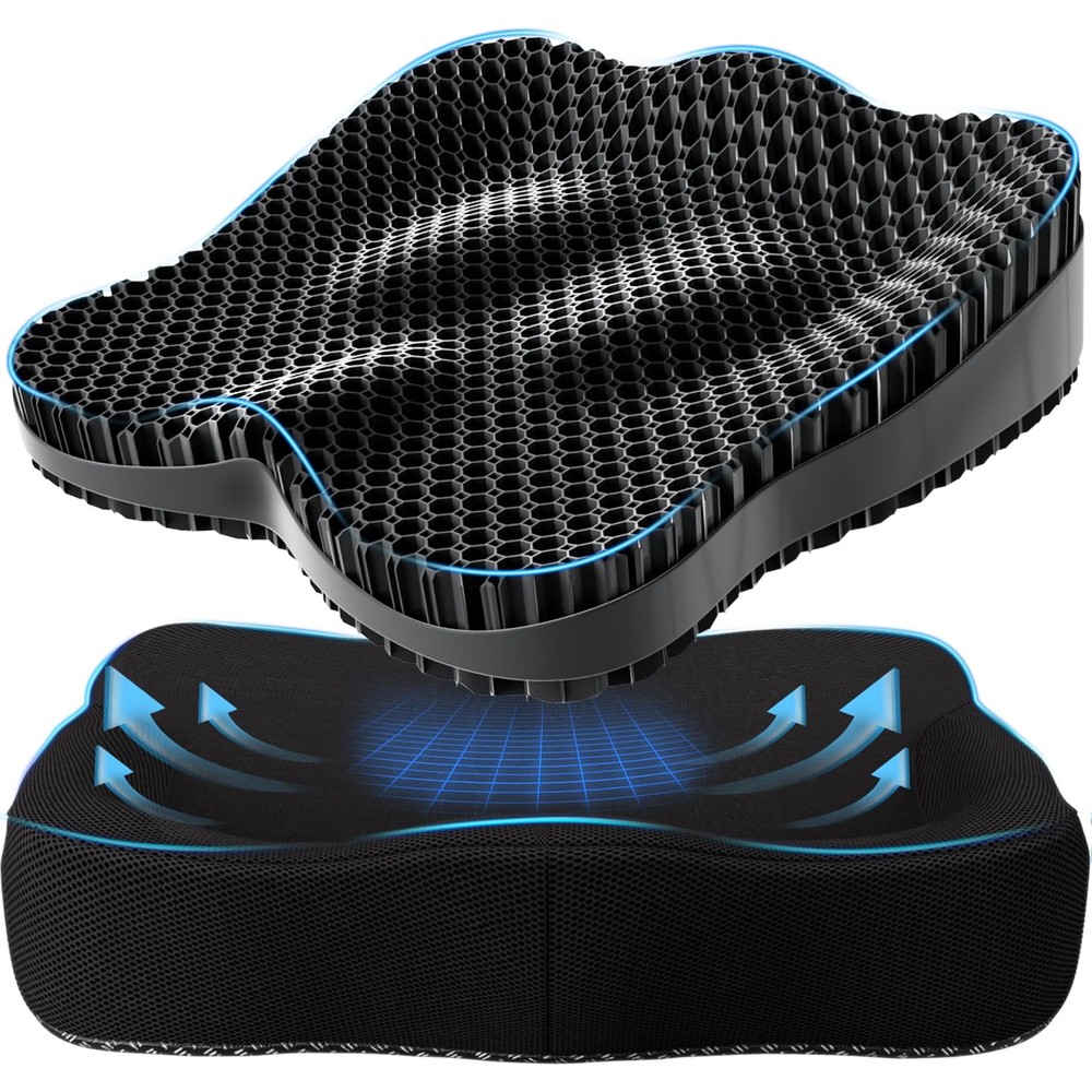 Cooling Seat Cushion, Thickened Big Gel Seat Cushion for Long Sitting, Support f