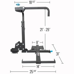 Silver Spring Manual Wheelchair Carrier Hitch Mount Tilt Folding Steel 100lb