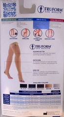 Truform Leg Health Compression Stockings OPEN Toe Thigh High Black X-LARGE 0868