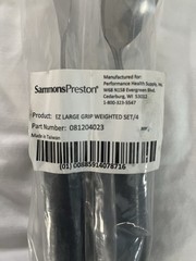 SammonsPreston EZ Large Grip Weighted Set Of 4 Eating Utensils Health Supply