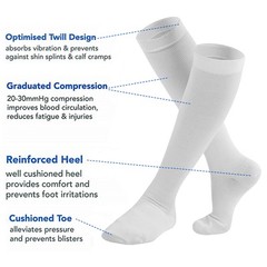 1-10Pairs Compression Socks Copper 20-30mmHg Graduated Support Mens Womens S-XXL