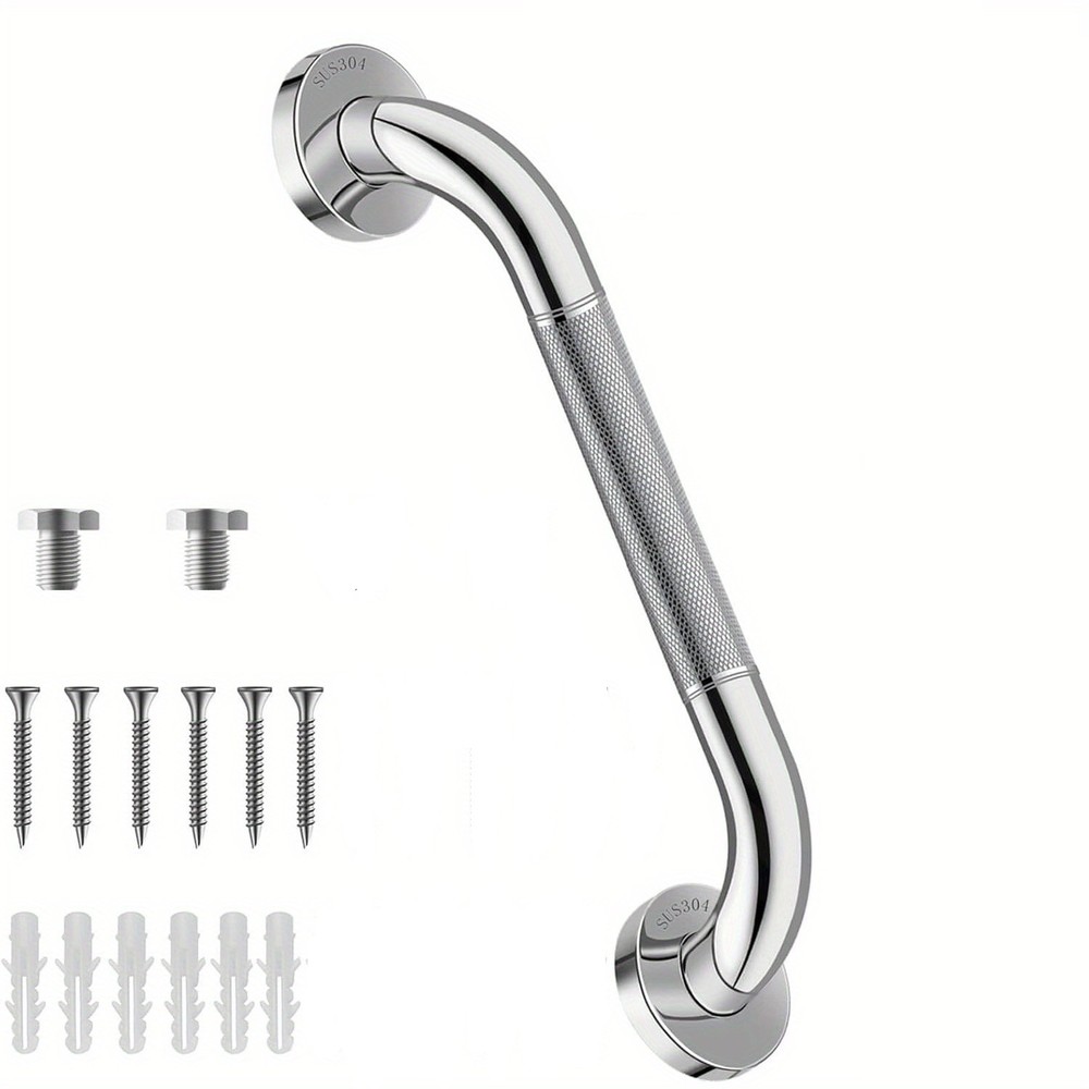Stainless Steel Shower Grab Bar Anti-Slip Bathroom Grab Bar Support Shower Rail