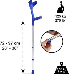 Luxury Adjustable Forearm Crutches for Adults – Lightweight & Durable, Pack of 2