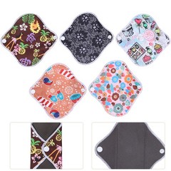 Menstrual Pad Reusable Waterproof Bamboo Charcoal Fiber Cloth Washable Women