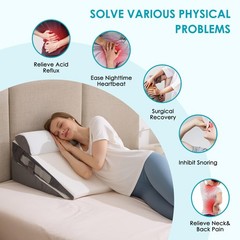Wgakced 3Pcs Wedge Pillow Set For After Surgeryacid Reflux Relief Adjustable