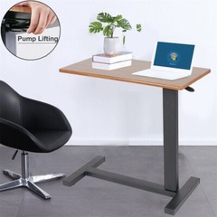 Adjustable Overbed Table Hospital Bed Table Laptop Desk Wheels Food Tray Stand