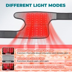 3-in-1 Cordless Knee Massager with Heat Vibration & Red Light Therapy Pain LED