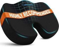 Tushguard Seat Cushion for Office Chair Memory Foam Non-Slip Cushion Back, Relie