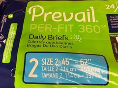 Prevail Per-Fit 360 Daily Brief Size 2, 45″-62″ – 18 Count, Max Plus Absorbency