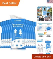 Compact & Portable 12/24Pack Disposable Urine Bags – Leak-proof & Quick Absorb