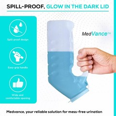 1000ml Portable Urinals for Men – 10 Pack, Spill Proof & Leak-Proof Pee Bottles,