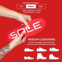 SOLE Active Medium Insoles w/ Met Pad | Arch Support for Metatarsalgia Relief