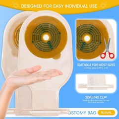 RLOVAL 20 PCS Colostomy Bags, Drainable Pouches for Stoma Care