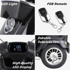 1000W Heavy Duty 4 Wheels 2-Seat Mobility Scooter for Seniors & Adults 500 lbs
