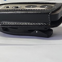 Phonak PilotOne II Hearing Aid Remote Control Silver Black Leather Belt Holster