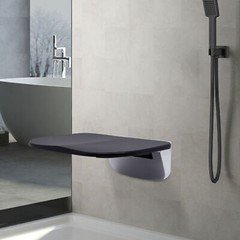14″ Folding Shower Seat Wall Mounted Bench Modern Bathroom Shower Stool
