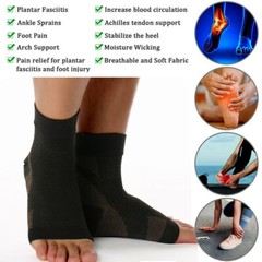 Compression Socks Sleeve Ankle Arch Support Plantar Fasciitis Heel Foot Pain US