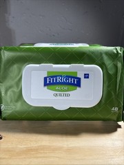 4 Pack FitRigth Aloe Quilted Cleansing Cloth Adult Wipe 4x48pcs
