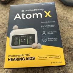 Audien Hearing Atom x Wireless Rechargeable OTC Hearing Aids **NEW**