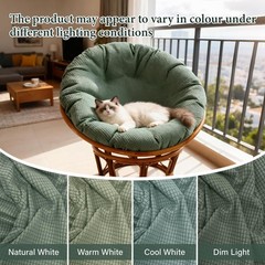 Papasan Chair Cushion Cover, Soft Plush Fleece Slipcover Only, Removable & Ma…