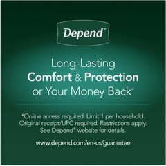 Depend Real Fit Incontinence Underwear for Men, Adult Diapers, L/XL, Black, 52c
