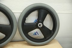 PAIR 16″ FLAT FREE Mag Wheels Tires for Quickie Iris Wheelchairs Zippie TS Xcape