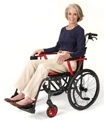 Red Ultra Lightweight Wheelchair 14 lbs Journey So Lite C2 250 lb Capacity