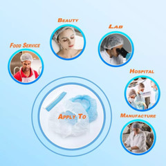 Pack of 200 Disposable Bouffant Caps Hair Nets, Salon Spa Food Service 21″