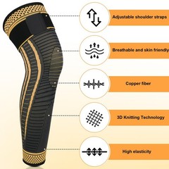 Ruilaibao Long Copper Knee Braces for Women and Men Full Leg XX-Large,