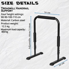 Adjustable Walking Pad Handle Bar – Fits 21.7″ Wide, Height 31.5″-43.3