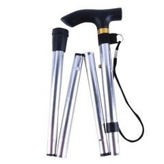 Adjustable Folding Walking Cane Aluminum Collapsible Travel Hiking Stick with Ti