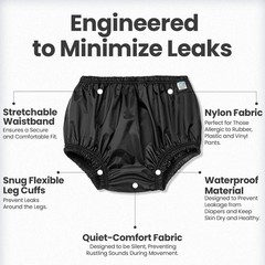 Incontinence Leak-Protection, Washable Pull-On Cover Pant, Advanced Duralite-…