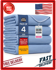 Washable Underpads 34″ X 36″ Pack of 4 Waterproof Reusable Heavy Absorb Bed Pads