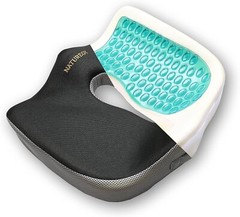 Organic Gel & Memory Foam Orthopedic Seat Cushion – Ergonomic for Coccy