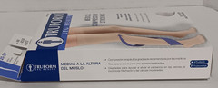 Truform Medical Compression Stockings 20-30 mmHg Closed Toe Thigh Beige Size Med