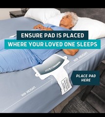 Lunderg Early Alert Bed Alarm for Elderly Adults – Wireless Sensor Pad & Pager –