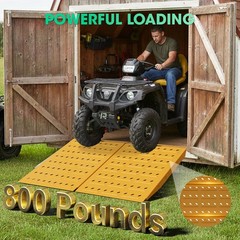 36″ x 24″ Shed Ramp – Yellow Loading Ramp 800LB Capacity Alloy Loading Dock Ramp