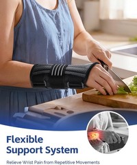 Lightweight Carpal Tunnel Wrist Brace, 7 Inches, Adjustable Hand Support for