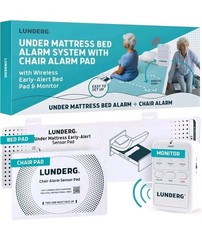 Lunderg Under Mattress Bed Alarm for Elderly Adults – Wireless Sensor Pad