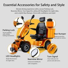 1000W 4-Wheel Heavy Duty Seniors Mobility Scooter 48V 20Ah 15 mph 33 Miles 500lb