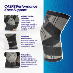 2Pcs Knee Sleeve Compression Brace Support For Sport Joint Pain Arthritis Relief