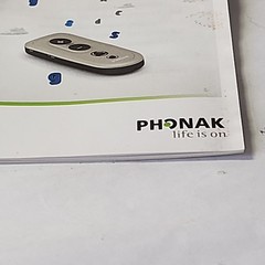 Phonak PilotOne II Hearing Aid Remote Control Silver Black Leather Belt Holster
