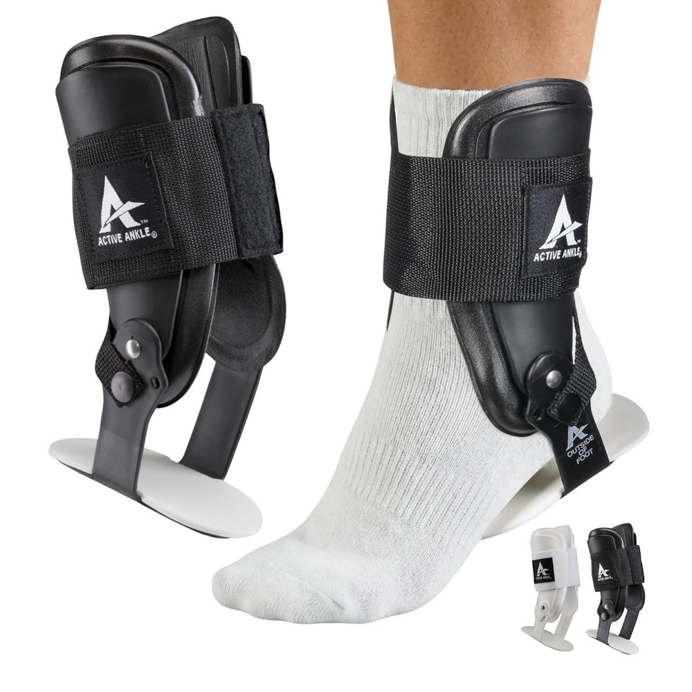 Active Ankle T2 Ankle Brace, Black Ankle Support for Men & Women, Ankle Braces f