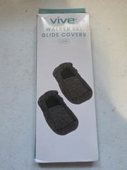 Vive Walker Ski Glide Covers – 2 Pairs – New – Fits 1″ to 1 1/8″ Legs
