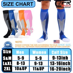 Compression Socks 20-30 mmHg Best Copper Athletic Gym Shin Splints Men Women HG