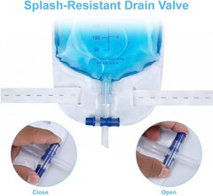 Urinary Drainage Bag 1000ML Urine Catheter Leg Bags 4Pcs with Anti-Reflux Chambe
